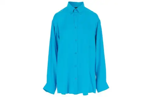 Balenciaga Allover Logo Jacquard Long-Sleeved Shirt