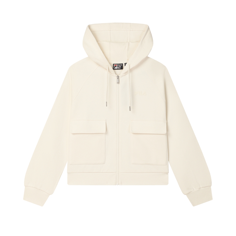 Женская толстовка Fila Knit Zip Top (бежевая)