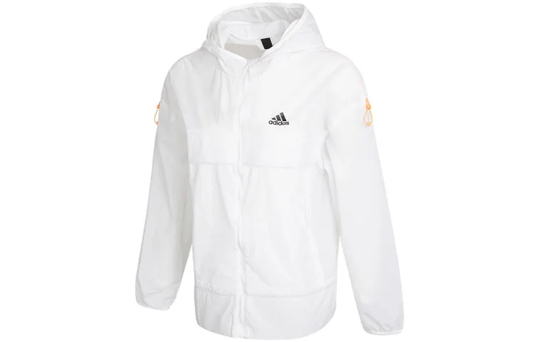 Adidas Jackets Women's White Hooded Moderate Other
