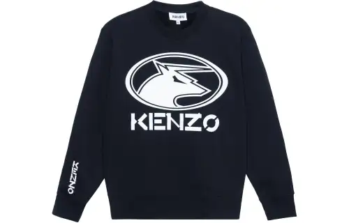 KENZO Sweatshirts Women's Black Crew Neck Moderate Regular