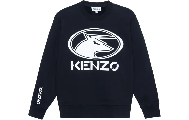 KENZO Sweatshirts Women's Black Crew Neck Moderate Regular