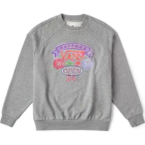 Vans Sweatshirts Women's Gray Crew Neck Moderate
