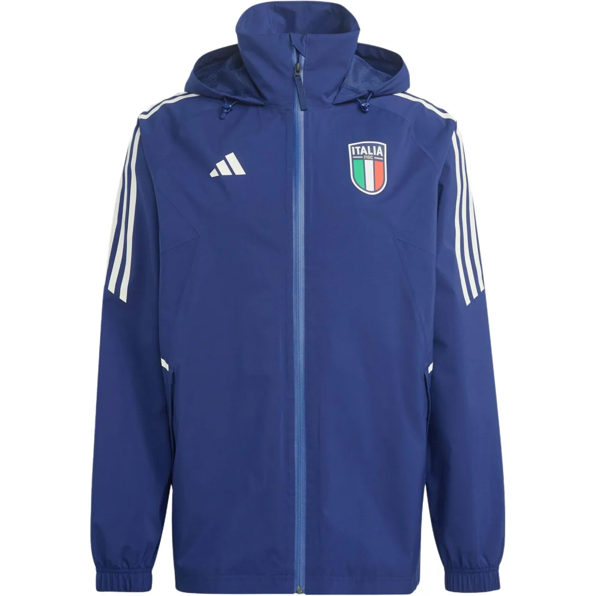Adidas Italy National Team CONDIVO 22 RAIN JACKET Soccer Jersey Men's Dark Blue