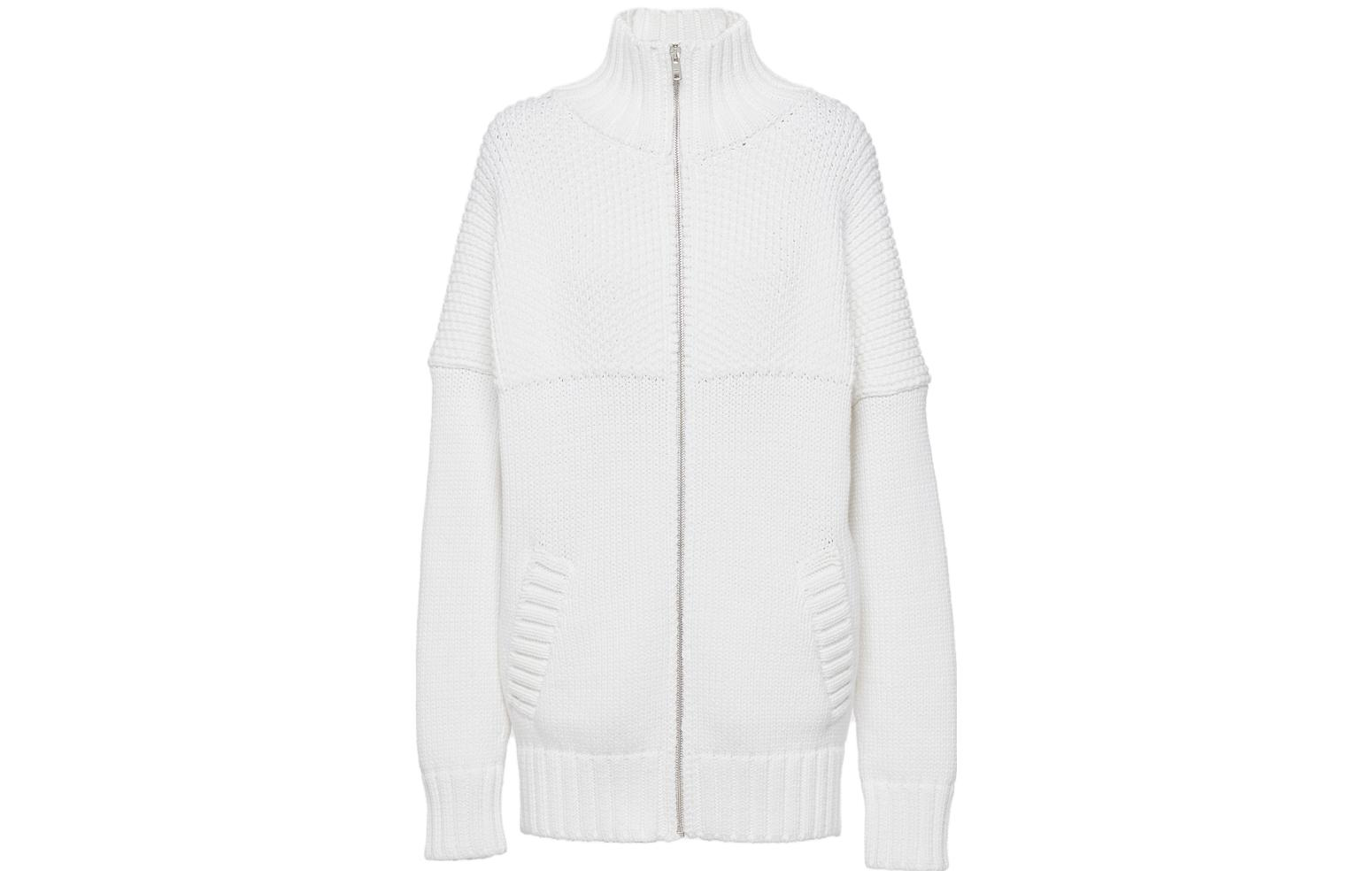 PRADA Zip-up Cotton Cardigan