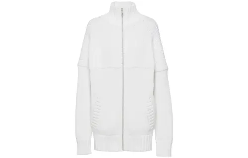 PRADA Zip-up Cotton Cardigan
