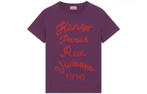 KENZO T Shirts Women's Purple Crew Neck Moderate Straight Fit