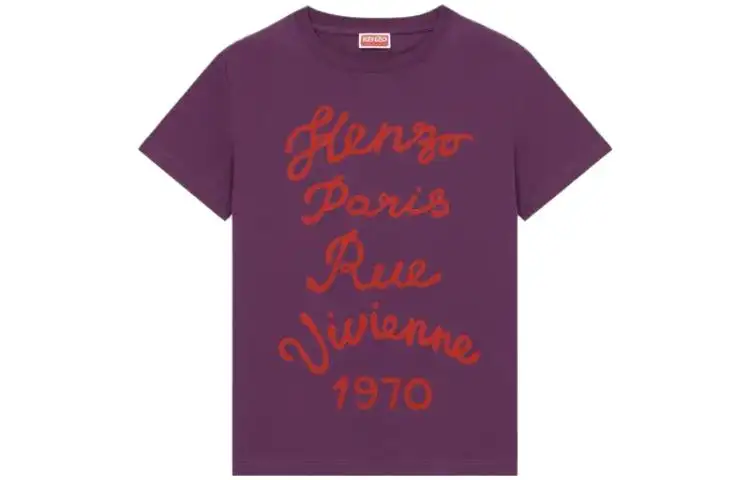 KENZO T Shirts Women's Purple Crew Neck Moderate Straight Fit