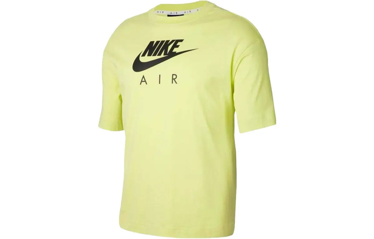 Nike Drop Shoulder Sleeve T Shirt Women's Yellow Green