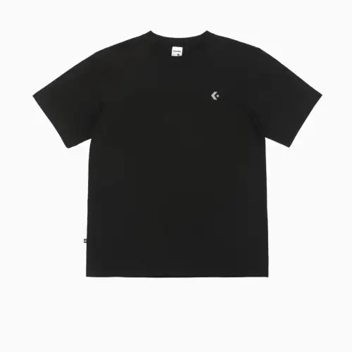 Converse T Shirts Men's Black Crew Neck Moderate Straight Fit