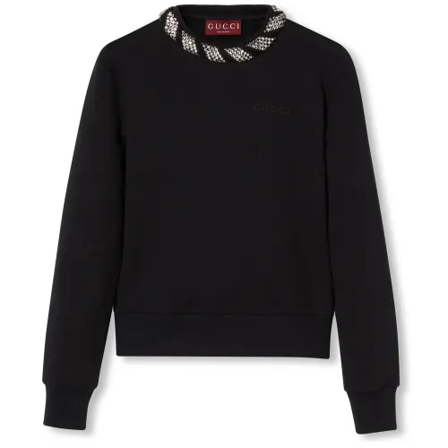 GUCCI Embellished Neck Knitted Jumper