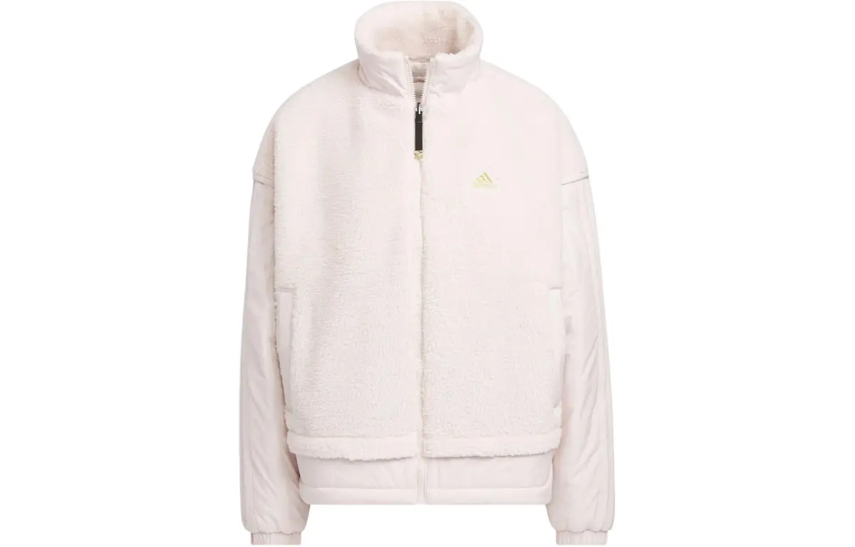Adidas CNY FW23 Dragon Pattern Embroidery Reversible Fleece Lined Athleisure Loose Fit Jackets & Coats Women's