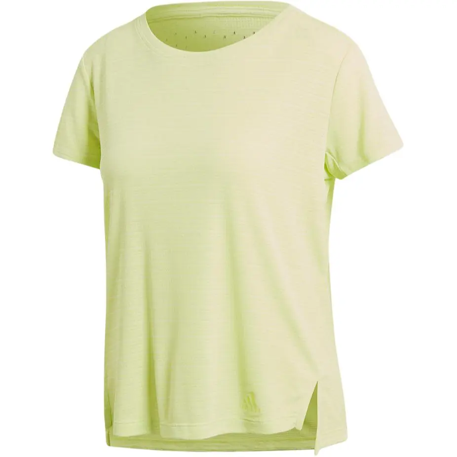Adidas T-Shirts Women's Green Crew Neck Moderate Straight Fit
