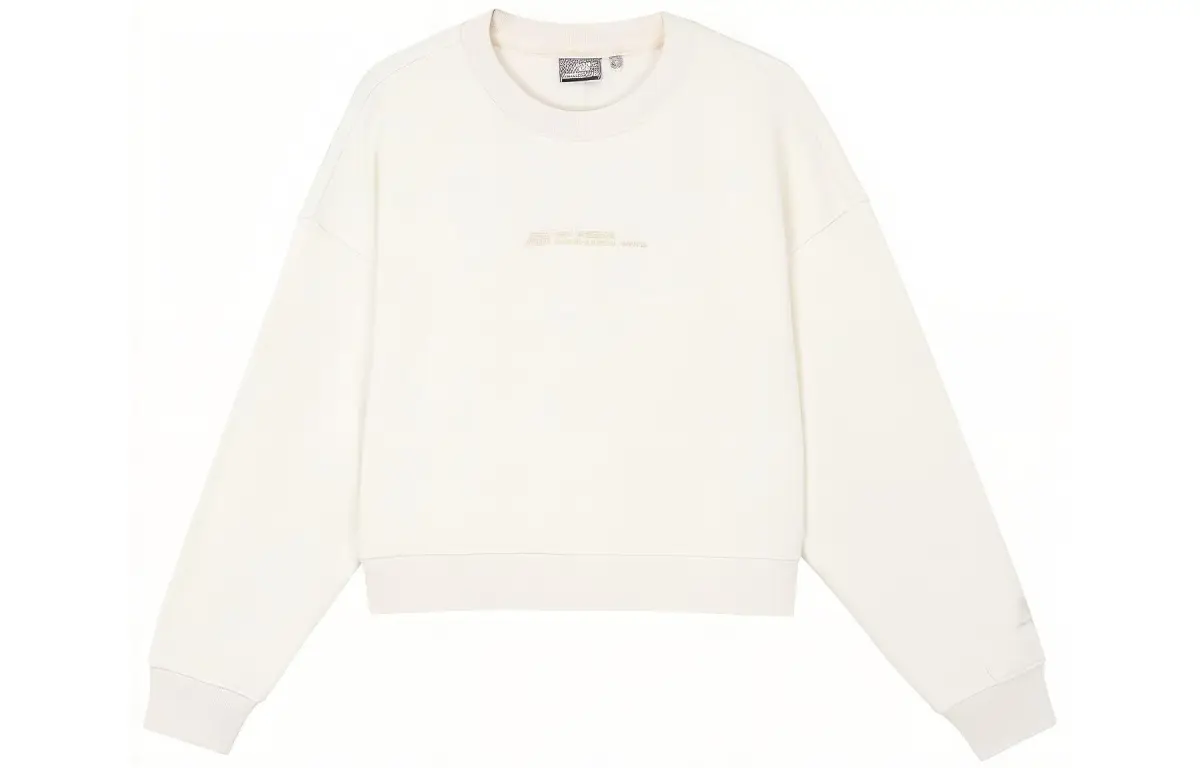 New Balance Sweatshirts Women's White Crew Neck Moderate Regular