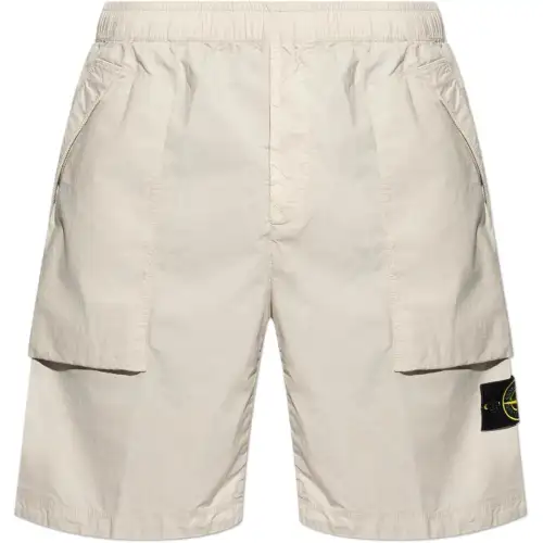 STONE ISLAND Logo Patch Bermuda Shorts