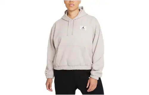 Jordan Sweatshirts Women's Gray Hooded Moderate Regular