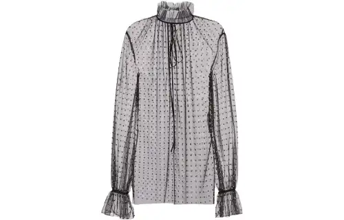 PRADA Shirts Women's Black Stand Collar Moderate Other