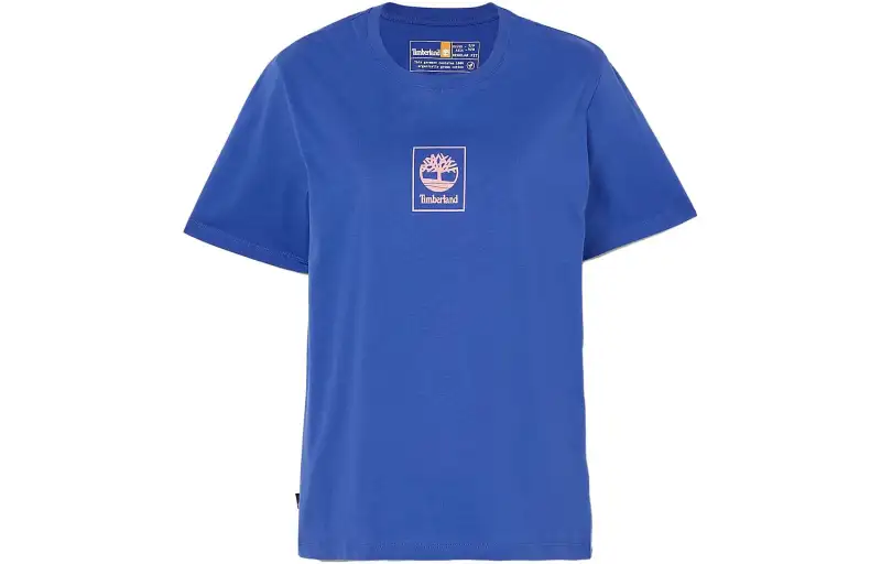 Timberland T Shirts Women's Dark Blue Crew Neck Moderate Straight Fit