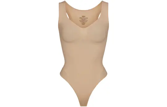 Skims Bodysuits Women's Mud V Neck