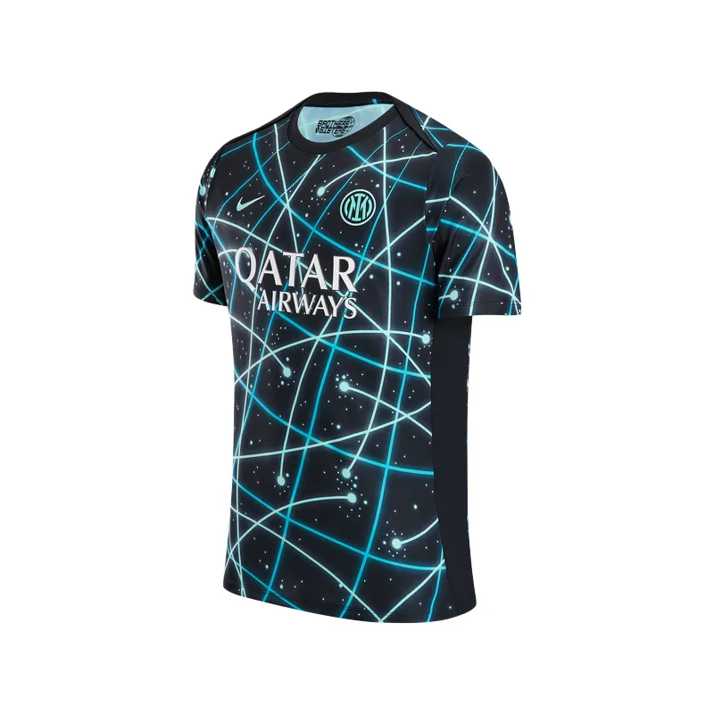 Nike Inter Milan SS25 Soccer Jersey Men's Black/Sapphire Green/Cactus Green
