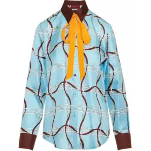 GUCCI Horsebit Silk Shirt
