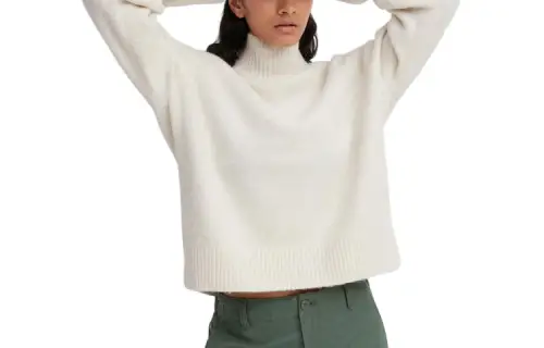 UNIQLO Knitwear Women's 01 Ivory Turtleneck Moderate Other