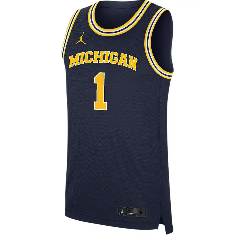 Jordan Michigan Wolverines Replica Men's Jordan Brand College Basketball Jersey
