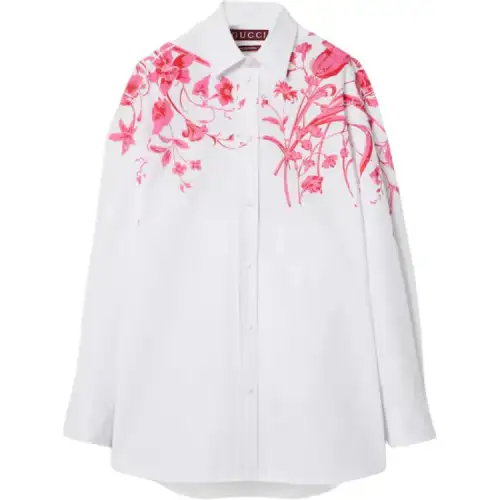 GUCCI Floral Printed Poplin Shirt
