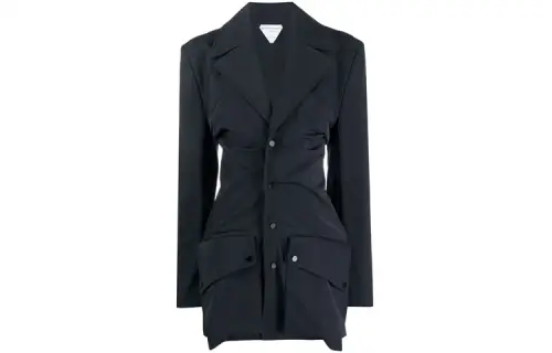 Bottega Veneta Jackets Women's Black Lapel Moderate Other