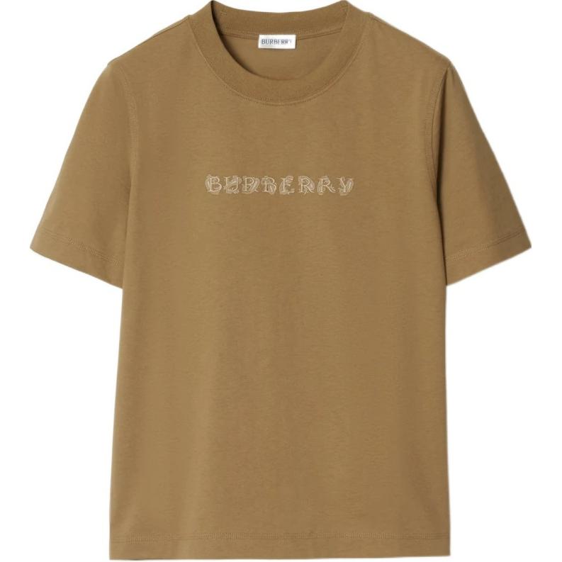 Женская футболка Burberry 80998321 (коричневая)