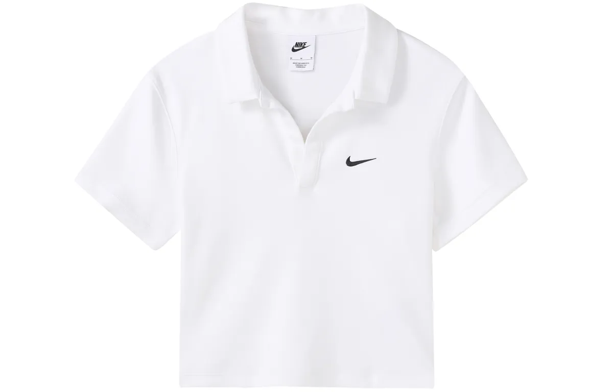 Nike Sportswear Essential Women's Short-Sleeve Polo Top White