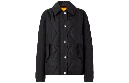 Burberry Jackets Women's Black Lapel Moderate Other