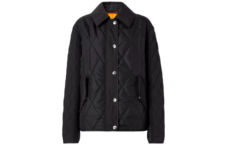 Burberry Jackets Women's Black Lapel Moderate Other