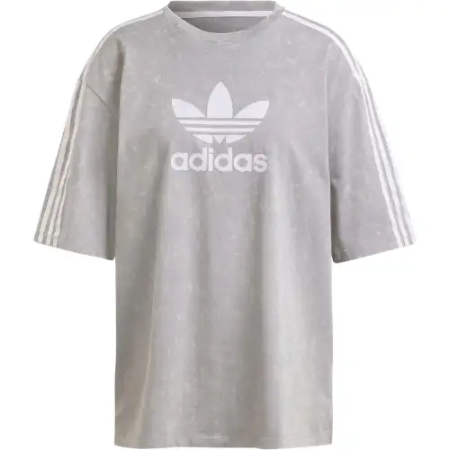 Adidas Washed Out Boyfriend Fit T Shirt Grey Three