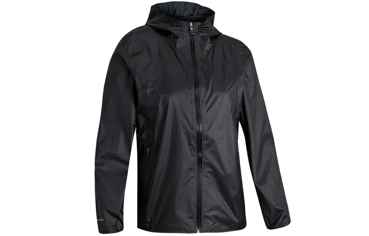 Under Armour Rain Jackets Women's Black Hooded Moderate Other