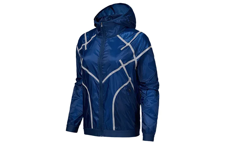 Nike Jackets Women's Blue Hooded (Non-detachable) Moderate Straight Fit