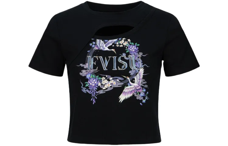 EVISU Short Sleeved T Shirts Women's Black