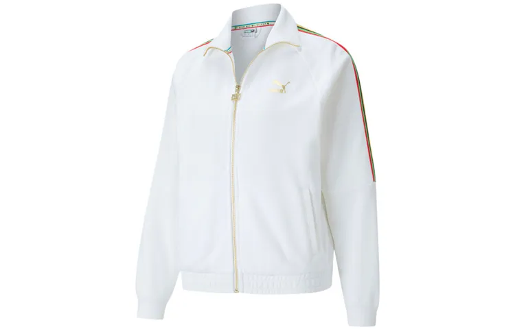 PUMA World Resonance Series Jackets Women's White Stand Collar Moderate Other