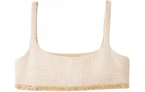 MIU MIU Camisoles Women's Beige Square Collar Moderate Other