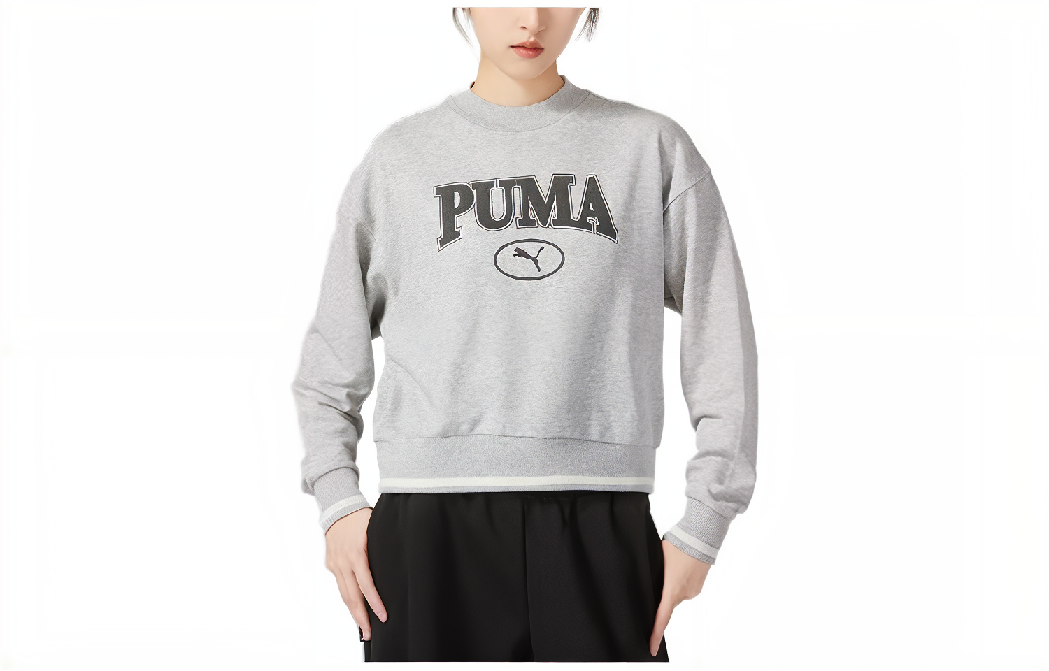 Женское худи PUMA Logo Sweatshirt (серое)