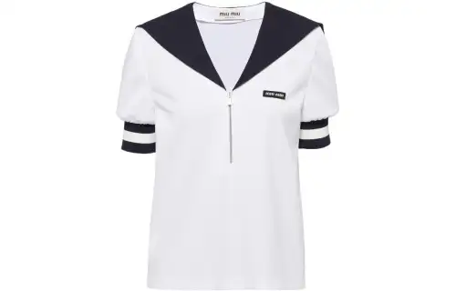 【Previous Season】sailor-collar piqué blouse
