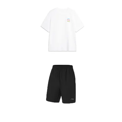 Li Ning Casual Sportswear Men's Crew Neck Moderate