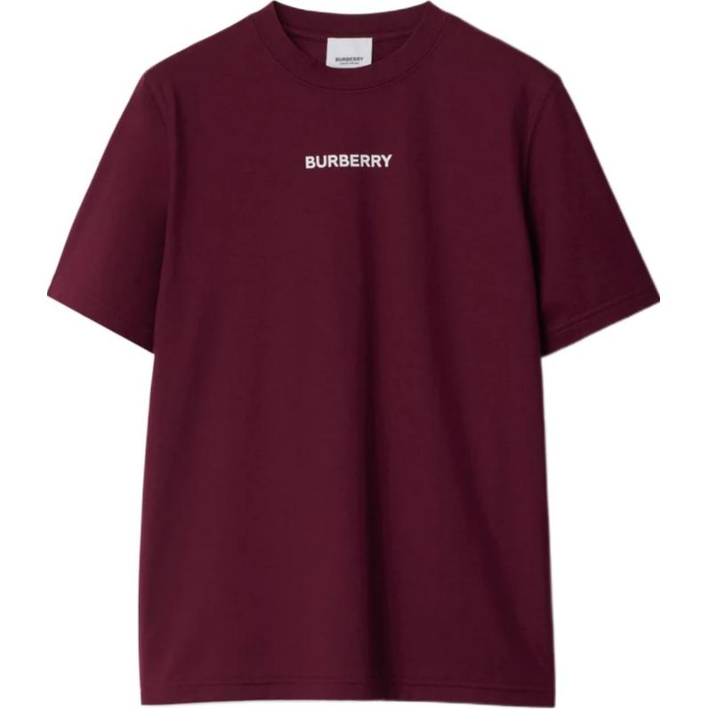 Женская футболка Burberry Burberry SS24 Logo T (темно-виноградная)