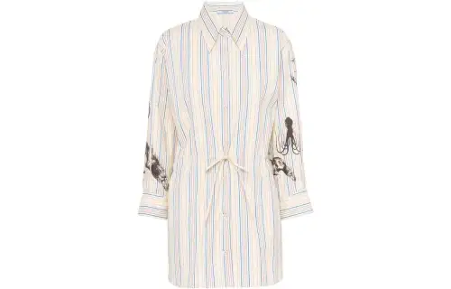 PRADA Shirts Women's Beige Lapel Moderate Shirt