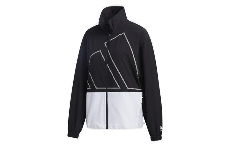 Adidas Retro Sports Stand Collar Jackets Women's Black