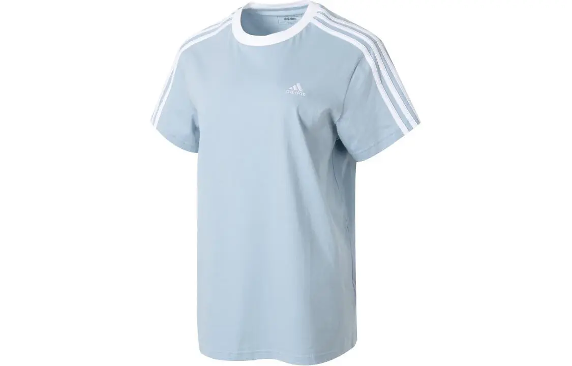 Adidas ESSENTIALS 3 Stripes T Shirt Women's Light Blue