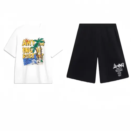 Li Ning Casual Sportswear Men's Crew Neck Moderate