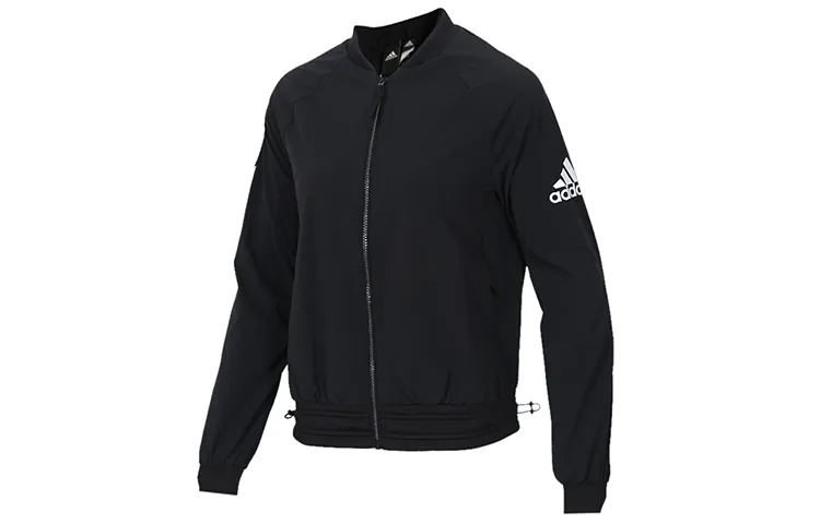 Adidas Jackets Women's Black Baseball Collar Moderate Other