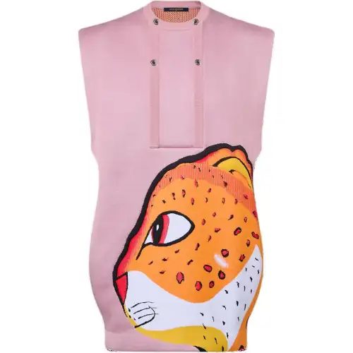 LOUIS VUITTON Sleeveless Leopard Pullover