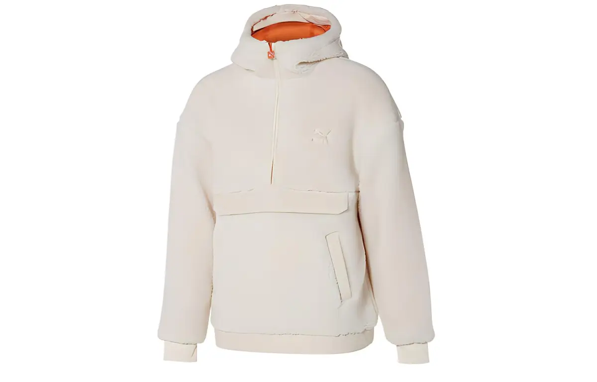 PUMA Jackets Women's Ecru Hooded Moderate Other