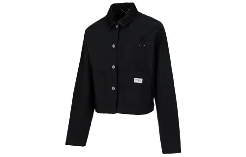 Converse Jackets Women's Black Lapel Moderate Workwear